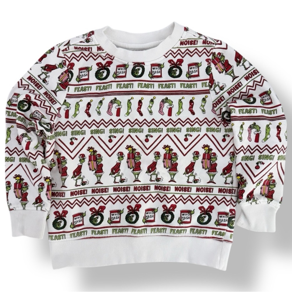 Hanna Andersson x Grinch Cotton Sweatshirt Sz 4 (100cm) Dr Seuss Christmas